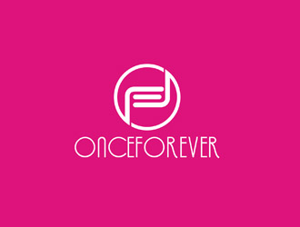 郭慶忠的英文：onceforever  +中文：萬姿艾唯logo設(shè)計