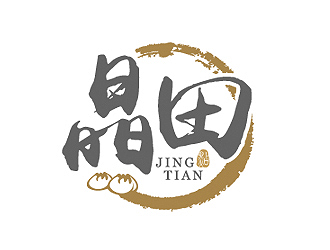 晶田粵菜餐廳標(biāo)志logo設(shè)計