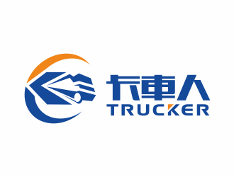 卡車人長途快遞運輸logo設計