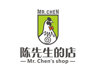 鄭錦尚的陳先生的店logo設(shè)計