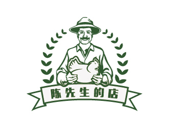 杜莉萍的陳先生的店logo設(shè)計