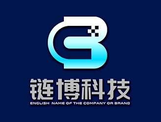 鐘炬的鏈博科技公司logologo設計