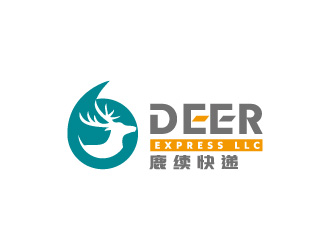 周金進(jìn)的英文：Deer Express LLC, 中文：鹿續(xù)快遞logo設(shè)計