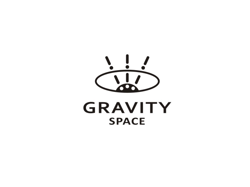 姜彥海的GRAVITY SPACE黑白色logo設(shè)計(jì)