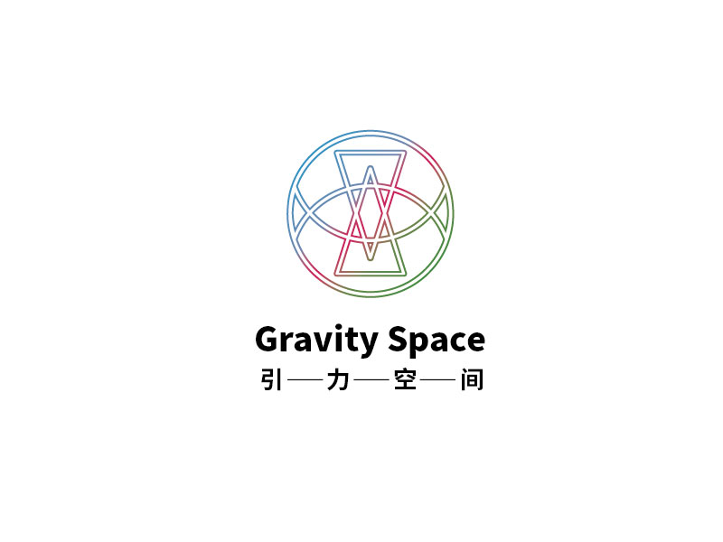 李寧的GRAVITY SPACE黑白色logo設(shè)計